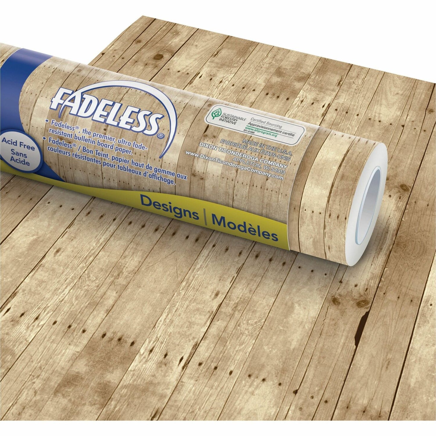 Fadeless Bulletin Board Paper Rolls Classroom, Door, File Cabinet, School, Home, Office Project, Display, Table Skirting, Party, Decoration - 48" Width x 50 ft Length - Natural - Paper - 1 Roll (P0056515)