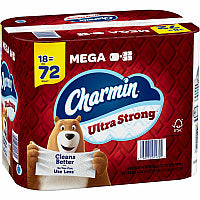 Charmin(R) Ultra Strong Standard Toilet Paper, 2-Ply, 220 Sheets, 18 Rolls (08823)