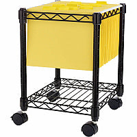 NuSparc Compact Mobile Cart 4 Casters - 15.50" Width x 14" Depth x 19.50" Height - Metal Frame - Black - 1 Each (CT100ZZBK)