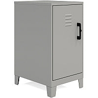 NuSparc Personal Locker 2 Shelve(s) - for Office, Home, Sport Equipments, Toy, Game, Classroom, Playroom, Basement, Garage - Overall Size 27.5" Height x 14.2" Width x 18" Depth - Silver - Steel - TAA Compliant (SL218ZZSR)