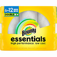 Bounty Essentials Paper Towels 108 Sheets/Roll - White - 6 / Pack (11095)