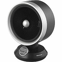 ESM Desk Fan & Heater Combo 2 x Heat Settings - Remote Control - Oscillation - Office, Room, Kitchen - Desk - Black (KM60079BK)