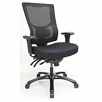 Lorell Big & Tall Mesh High-Back Chair Polyurethane, Molded Foam, Fabric Seat Material - Mesh Back Material - High Back - Black - Armrest - 1 Each (62010)