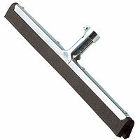 Ettore Wipe 'n Dry Floor Squeegee Foam, Rubber Blade18" Length - Long Lasting, Durable - Black, Silver - 1Each (1633)