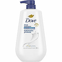 Dove Deep Moisture Body Wash 30.60 fl oz - Pump Bottle Dispenser - Body, Skin - Moisturizing - White - Unscented - 1 Each (39648)