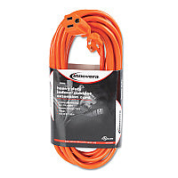 Innovera Indoor/Outdoor Extension Cord, 25 ft, 13 A, Orange (IVR72225)