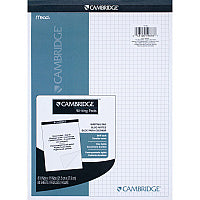 Mead Quad Ruled Stiff - Back Planning Pad - Letter 80 Sheets - Letter - 8 1/2" x 11" Sheet Size - Assorted Paper - Navy Cover - Heavyweight, Micro Perforated, Stiff-back - 1 Pad (59878)