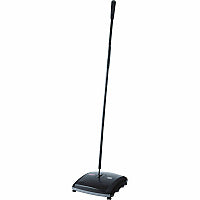 Rubbermaid Commercial Dual Action Sweeper 7.50" Brush Face - 42" Handle Length - 10.5" Overall Length - Black - 1 Each (421388BK)