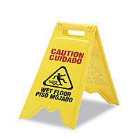 AbilityOne 9905015882362, SKILCRAFT Wet Floor Sign, English and Spanish,