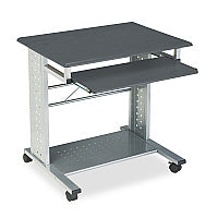 Safco Empire Mobile PC Cart, 29.75" x 23.5" x 29.75", Anthracite/Silver (945ANT)