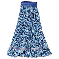 Boardwalk(R) Super Loop Mop Head, Cotton/Synthetic, XL, Blue, 12 Mops (BWK504BL)