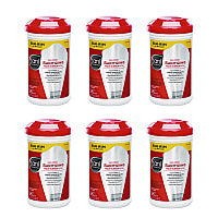 No-Rinse Sanitizing Multi-Surface Wipes, Unscented, White, 175/Container, 6/Carton (P66784)