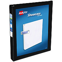 Avery Showcase Economy View Binders with Slant Rings, 3 Rings, 1" Capacity, 11 x 8.5, Black (19600)