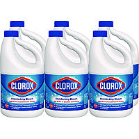 Clorox Concentrated Regular Disinfecting Bleach, 81 oz Bottle, 6/Carton (32263)