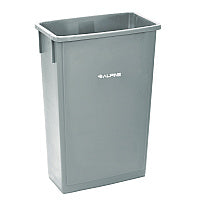 Alpine Slim 23 Gallon Indoor Trash Can, Plastic, Gray (477GRY)