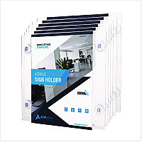 AdirOffice Clear Suction Acrylic Window Sign Holder, 8 x 11, Clear Frame, 6/Pack (I6398511WSH6)