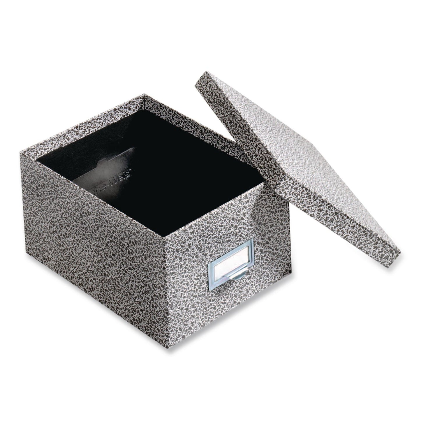 Globe-Weis Index Card File Box with Lift-Off Lid, Holds 1,000 5 x 8 Cards, 8.63 x 11.63 x 6, Black Agate (95BLA)