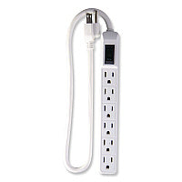 GoGreen Power 6 Outlet Mini Surge Protector, 2 ft Cord, 160 J, White (GG16103MIN)