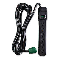 GoGreen Power 6 Outlet Surge Protector, 6 ft Cord, 250 J, Black (GG16106MSBK)
