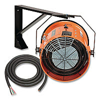 Global Industrial Electric Salamander Heater with Adjustable Thermostat 480 V, 30,000 W, 23.03 x 7.12 x 24.68, Orange (246068)