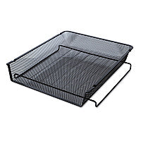 Universal Deluxe Mesh Stackable Front Load Tray, 1 Section, Letter Size Files, 11.25" x 13" x 2.75", Black (UNV20004)