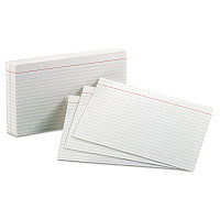 Oxford Ruled Index Cards, 5 x 8, White, 100/Pack (51)