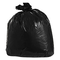 Trinity Plastics Low-Density Can Liners, 33 gal, 1.25 mil, 33" x 39", Black, Flat Pack, 100/Carton (ML3339H)