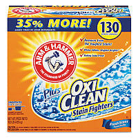 Arm & Hammer Power of OxiClean Powder Detergent, Fresh, 9.92 lb Box, 3/Carton (3320000108)
