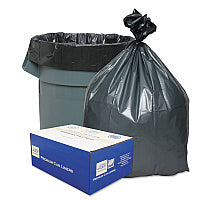 Platinum Plus Can Liners, 56 gal, 1.55 mil, 43" x 48", Gray, 10 Bags/Roll, 5 Rolls/Carton (PLA4770)
