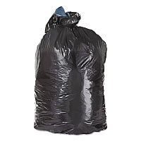 Trinity Plastics Low-Density Can Liners, 56 gal, 1.25 mil, 43" x 47", Black, Flat Pack, 100/Carton (ML4347H)