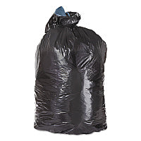 Trinity Plastics Low-Density Can Liners, 45 gal, 1.6 mil, 23" x 46", Black, Flat Pack, 100/Carton (ML4046X)