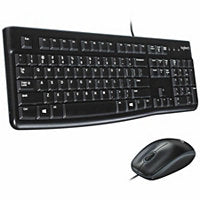 Logitech MK120 Wired Keyboard and Mouse Combo for Windows, Optical Wired Mo