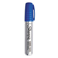 Sharpie King Size Permanent Marker, Broad Chisel Tip, Blue, Dozen (15003)