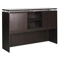 Alera Sedina Series Hutch with Sliding Doors, 72w x 15d x 42.5h, Espresso (ALESE267215ES)