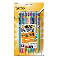 BIC Xtra-Strong Mechanical Pencil Value Pack, 0.9 mm, HB (#2), Black Lead, Assorted Barrel Colors, 24/Pack (MPLWP241)