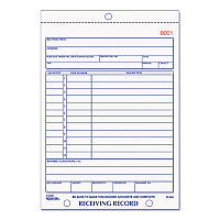 Rediform Receiving Record Book, Three-Part Carbonless, 5.56 x 7.94, 50 Forms Total (2L260)