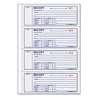 Rediform Money Receipt Book, Softcover, Three-Part Carbonless, 7 x 2.75, 4 Forms/Sheet, 100 Forms Total (8L808)