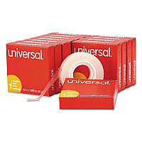 Universal Invisible Tape, 1" Core, 0.5" x 36 yds, Clear, 12/Pack (UNV81236VP)