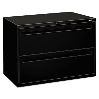 HON Brigade 700 Series Lateral File, 2 Legal/Letter-Size File Drawers, Black, 42" x 18" x 28" (792LP)
