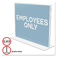 Deflecto Classic Image Double-Sided Sign Holder, 11 x 8.5 Insert, Clear (69301)