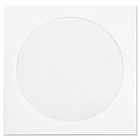 Quality Park CD/DVD Sleeves, 1 Disc Capacity, White, 250/Box (62905)