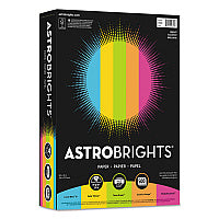 Astrobrights Color Paper -"Bright" Assortment, 24 lb Bond Weight, 8.5 x 11, Assorted Bright Colors, 500/Ream (99608)