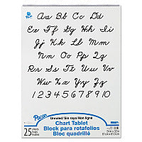 Pacon Chart Tablets, Unruled, 24 x 32, White, 25 Sheets (74510)