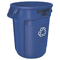 Rubbermaid Commercial Brute Recycling Container, 32 gal, Polyethylene, Blue (263273BE)