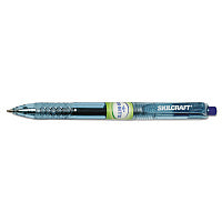 AbilityOne 7520016580392, SKILCRAFT Eco-Bottle Gel Pen, Retractable, Medium 0.7 mm, Blue Ink, Translucent Blue Barrel, Dozen