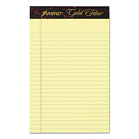 Ampad Gold Fibre Quality Writing Pads, Medium/College Rule, 50 Canary-Yellow 5 x 8 Sheets, Dozen (20004)