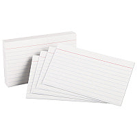 Oxford Heavyweight Ruled Index Cards, 3 x 5, White, 100/Pack (63500)