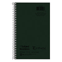Earthwise by Oxford Recycled One-Subject Notebook, Narrow Rule, Green Cover, (80) 8 x 5 Sheets (25400)