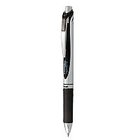 Pentel EnerGel RTX Gel Pen, Retractable, Medium 0.7 mm, Black Ink, Black/Gray Barrel (BL77A)