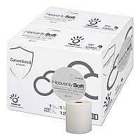Papernet Heavenly Soft Hardwound Paper Towel, Standard, 1-Ply, 7.8" x 600 ft, White, 12 Rolls/Carton (410098)